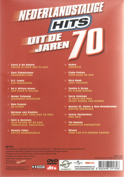 Various : Nederlandstalige Hits Uit De Jaren 70 (DVD-V, Comp, PAL)