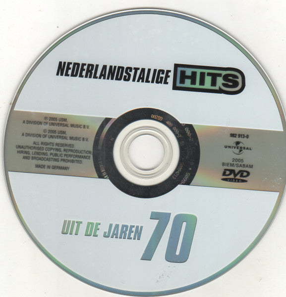 Various : Nederlandstalige Hits Uit De Jaren 70 (DVD-V, Comp, PAL)