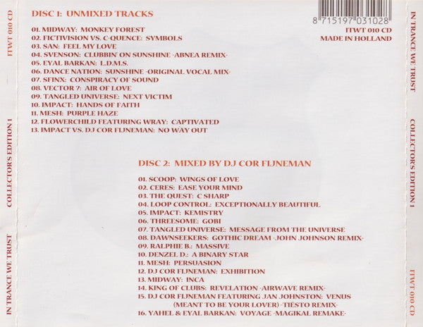 Various : In Trance We Trust Collector's Edition 1 (CD, Comp + CD, Comp, Mixed)