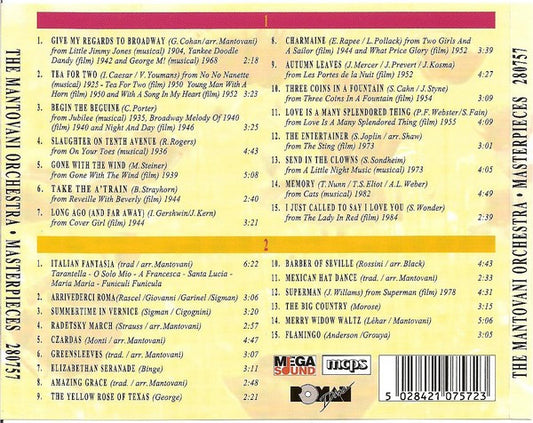 Mantovani And His Orchestra : Masterpieces (2xCD, Comp)