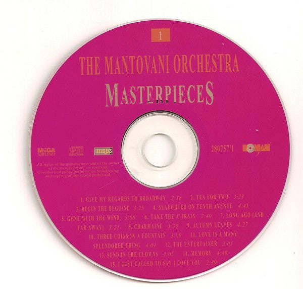 Mantovani And His Orchestra : Masterpieces (2xCD, Comp)