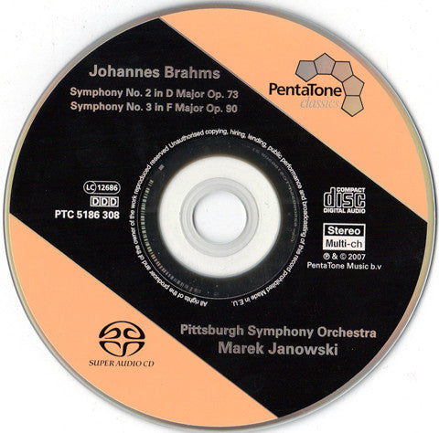 Johannes Brahms - Pittsburgh Symphony Orchestra - Marek Janowski : Symphonies Nos. 2 & 3 (SACD, Hybrid, Multichannel, Comp)
