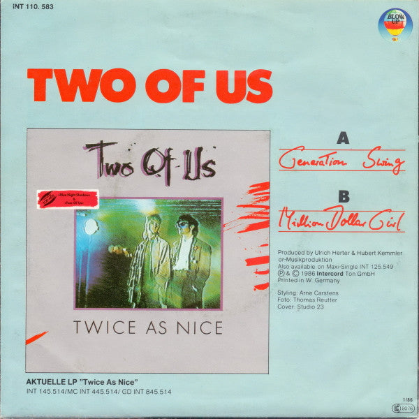 Two Of Us : Generation Swing (7", Single)