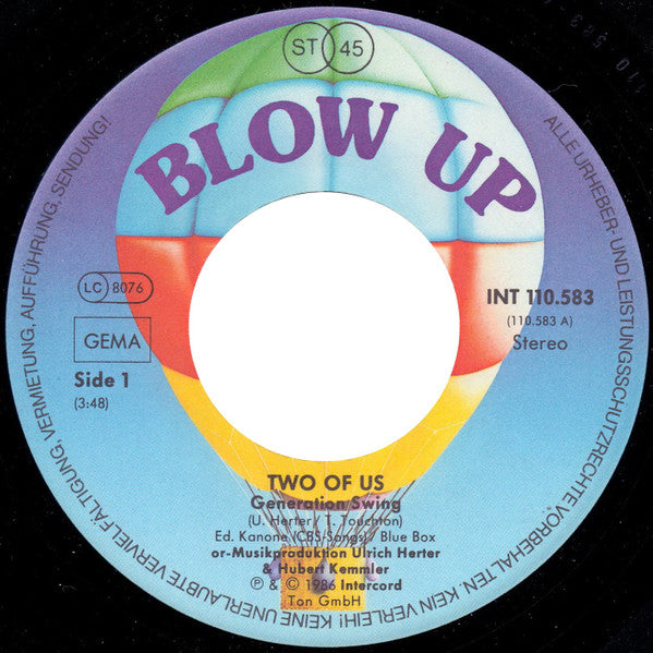 Two Of Us : Generation Swing (7", Single)
