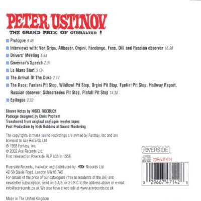 Peter Ustinov : The Grand Prix Of Gibraltar! (CD)