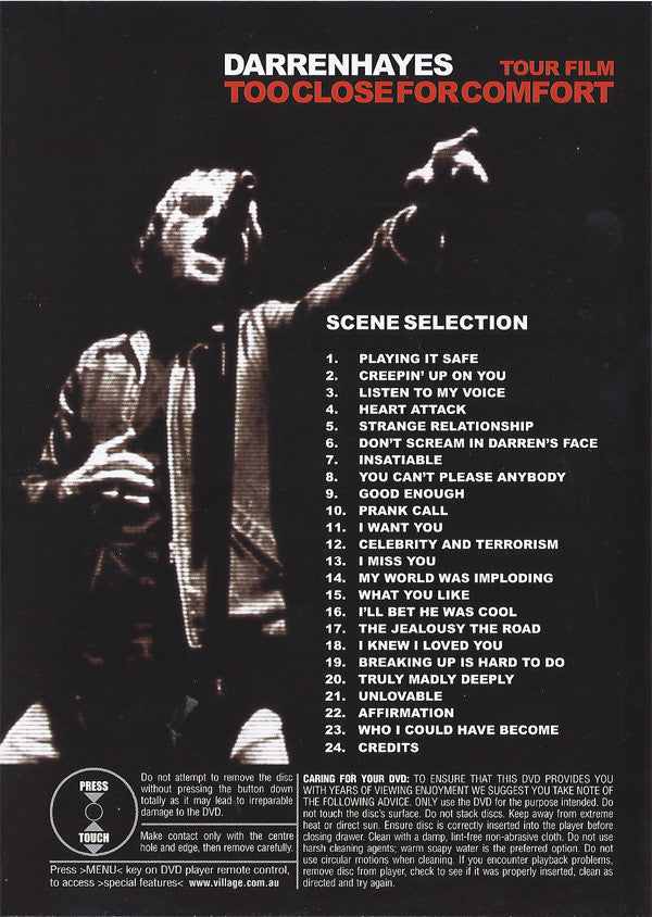 Darren Hayes : Too Close For Comfort (Tour Film) (DVD-V, PAL)