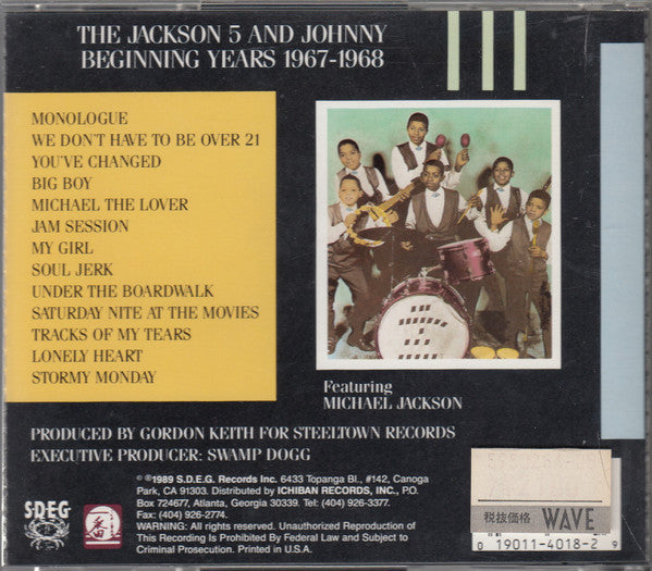 The Jackson 5 And Johnny Jackson (2) : Beginning Years 1967-1968 (CD, Comp)