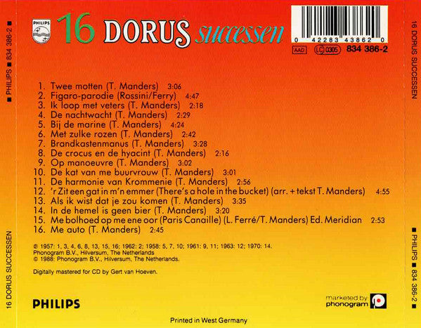 Dorus : 16 Dorus Successen (CD, Comp, PDO)