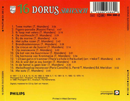 Dorus : 16 Dorus Successen (CD, Comp, PDO)