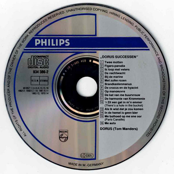 Dorus : 16 Dorus Successen (CD, Comp, PDO)