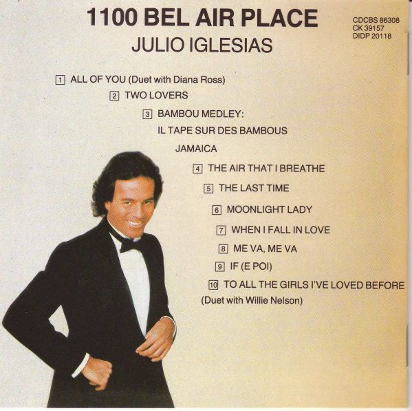 Julio Iglesias : 1100 Bel Air Place (CD, Album, RE)