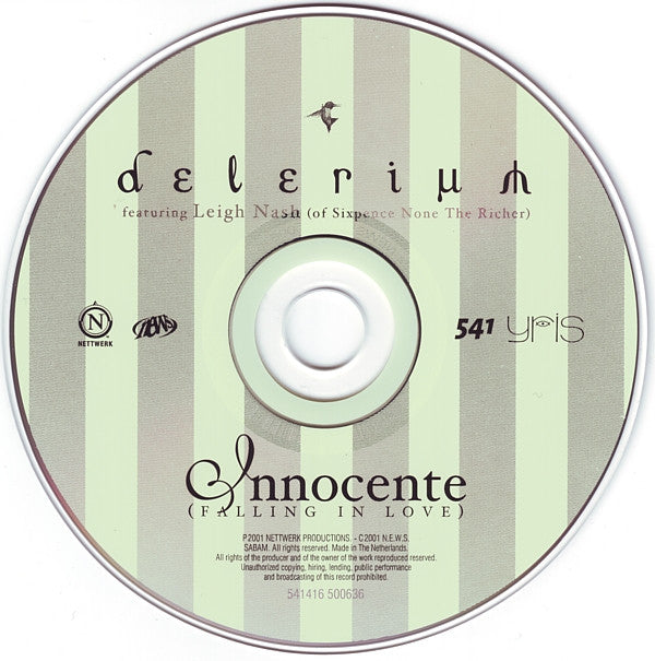 Delerium Featuring Leigh Nash : Innocente (Falling In Love) (CD, Single)
