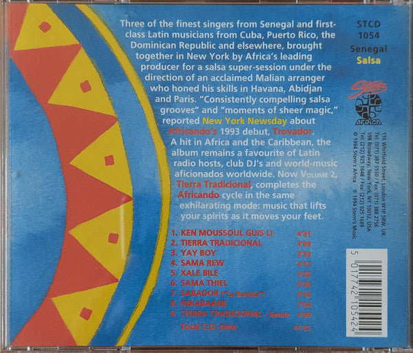 Africando : Vol. 2 - Tierra Tradicional (CD, Album)