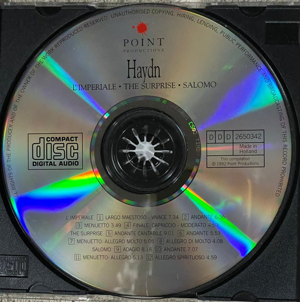 Joseph Haydn - Musici Di San Marco / Alberto Lizzio : Symphony No. 53 L´Imperiale, Nº 94 The Surprise, Nº 104 Salomo  (CD, Album)