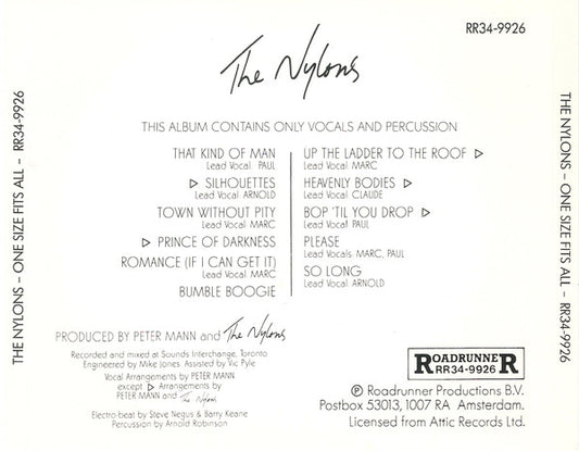 The Nylons : One Size Fits All (CD, Album, RE)