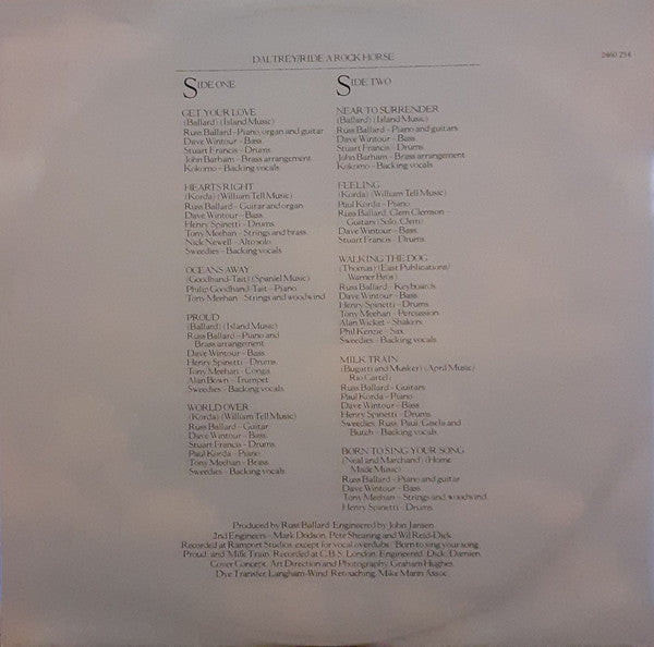 Roger Daltrey : Ride A Rock Horse (LP, Album)