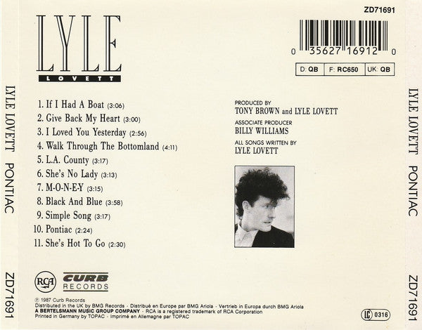 Lyle Lovett : Pontiac (CD, Album)