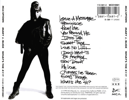 Mary J. Blige : What's The 411? (CD, Album, RE)