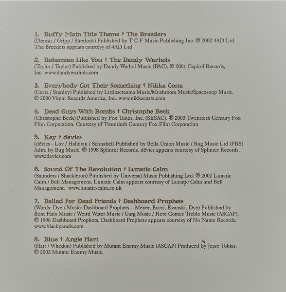 Various : Buffy The Vampire Slayer - Radio Sunnydale (Music From The TV Series) (CD, Album, Comp)