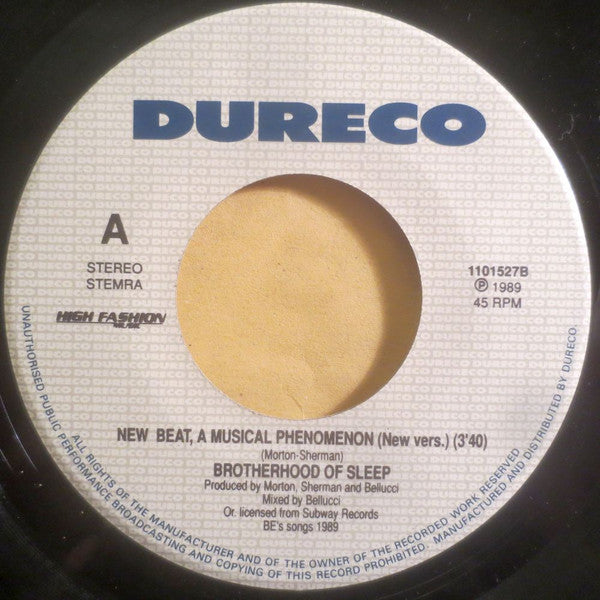 The Brotherhood Of Sleep : New Beat, A Musical Phenomenon (7", Single)