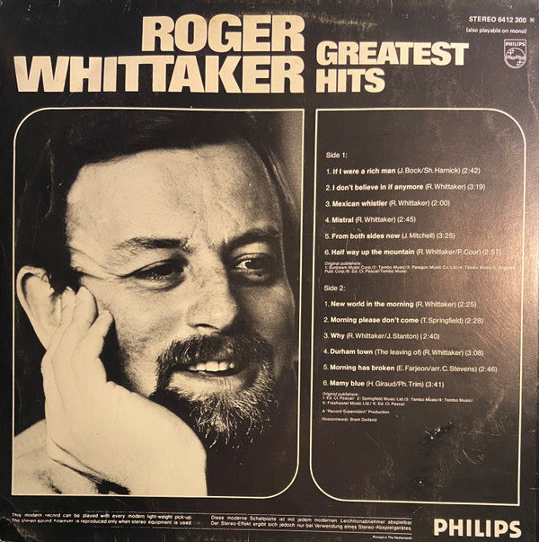 Roger Whittaker : Greatest Hits (LP, Comp)