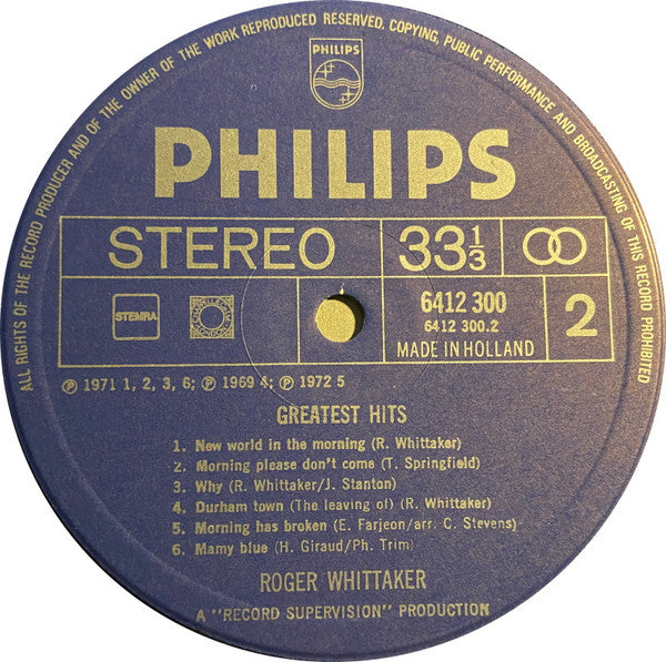 Roger Whittaker : Greatest Hits (LP, Comp)