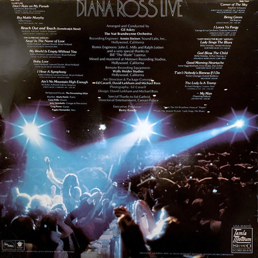 Diana Ross : Diana Ross Live At Caesars Palace (LP, Album)