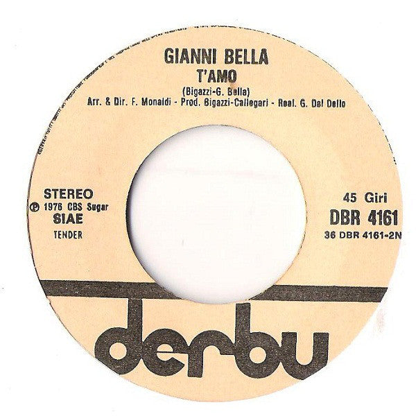 Gianni Bella : Non Si Può Morire Dentro (7")
