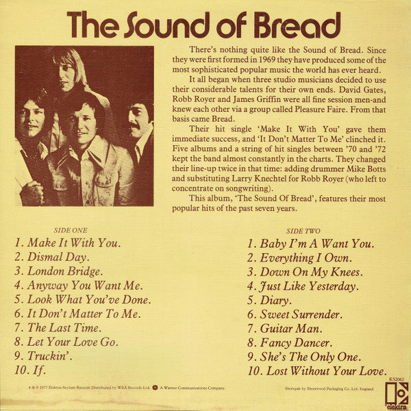 Bread : The Sound Of Bread - Their 20 Finest Songs (LP, Comp, Tex)