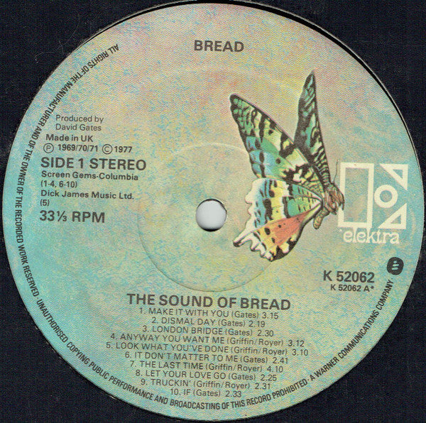 Bread : The Sound Of Bread - Their 20 Finest Songs (LP, Comp, Tex)
