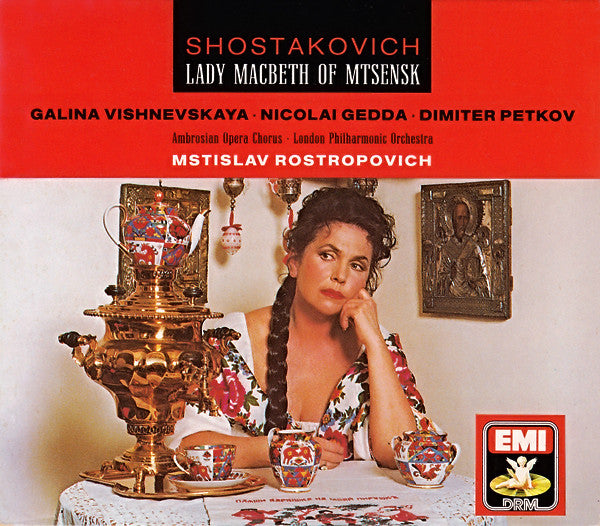 Dmitri Shostakovich, Galina Vishnevskaya, Nicolai Gedda, Dimiter Petkov, The Ambrosian Opera Chorus, London Philharmonic Orchestra, Mstislav Rostropovich : Lady Macbeth Of Mtsensk (2xCD, Album + Box)