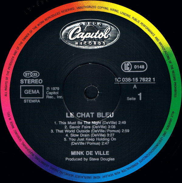 Mink DeVille : Le Chat Bleu (LP, Album, RE)
