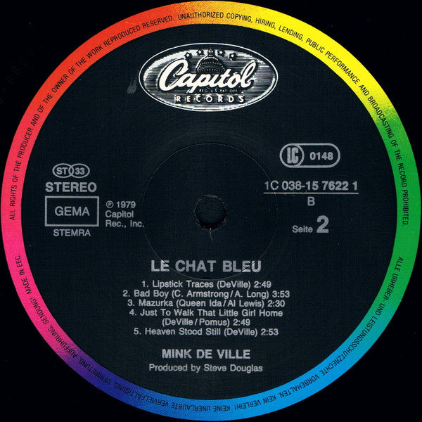 Mink DeVille : Le Chat Bleu (LP, Album, RE)