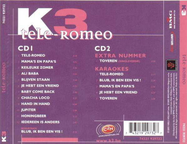 K3 : Tele-Romeo (2xCD, Album, Ltd)