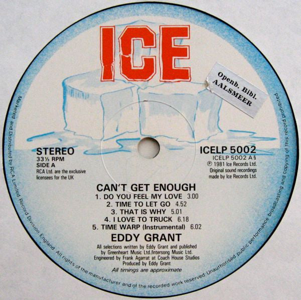 Eddy Grant : Can't Get Enough (LP, Album)