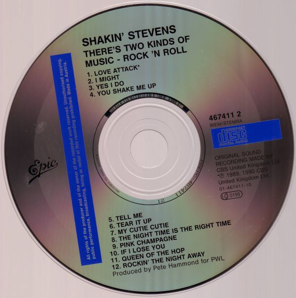 Shakin' Stevens : There Are Two Kinds Of Music... Rock 'N' Roll! (CD, Album)