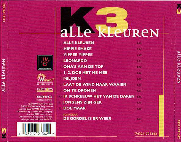 K3 : Alle Kleuren (CD, Album)