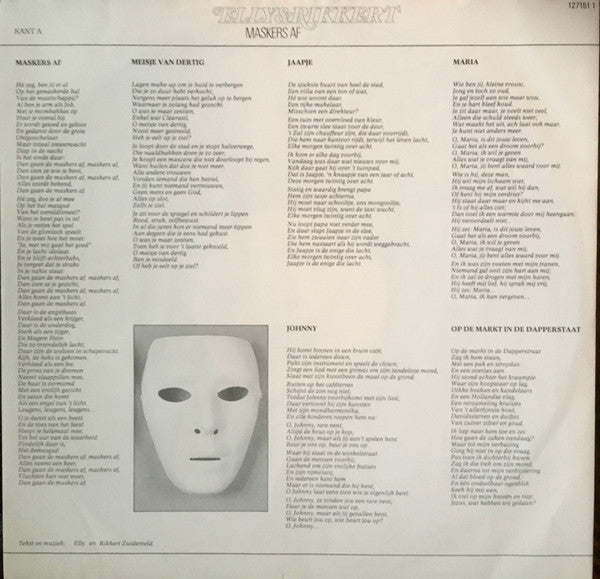 Elly & Rikkert : Maskers Af (LP, Album)