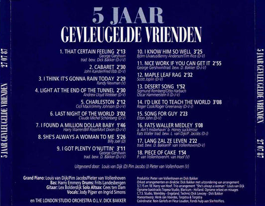 De Gevleugelde Vrienden : 5 Jaar (CD, Album)