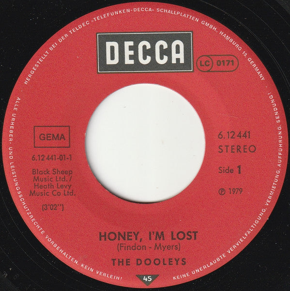 The Dooleys : Honey I'm Lost (7", Single)