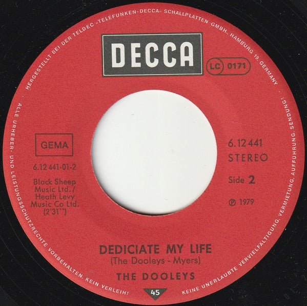 The Dooleys : Honey I'm Lost (7", Single)