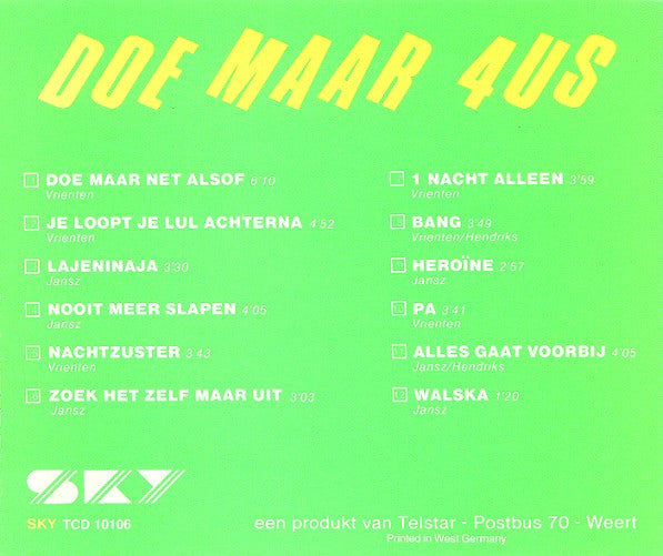 Doe Maar : 4US (CD, Album, M/Print, RE)