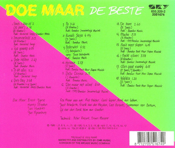Doe Maar : De Beste (CD, Comp, RE)