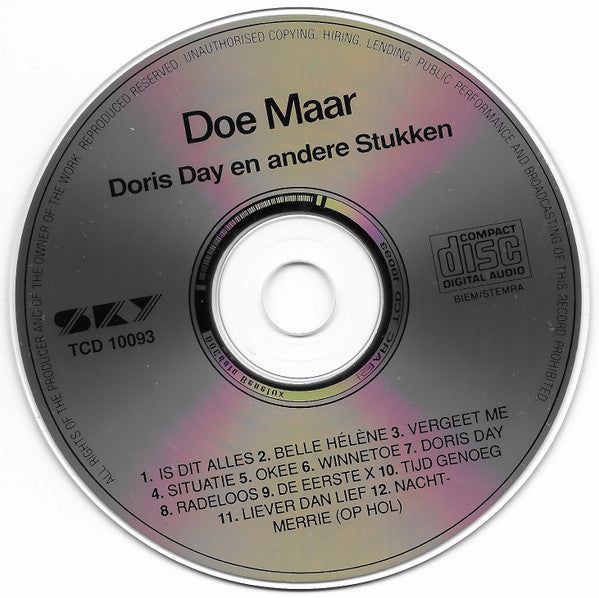 Doe Maar : Doris Day En Andere Stukken (CD, Album, RE)