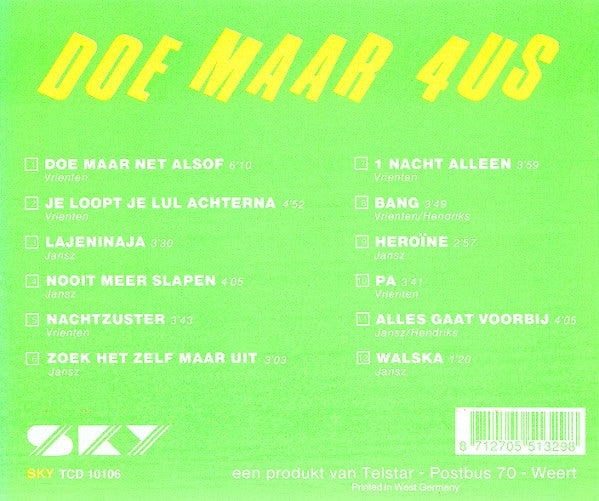 Doe Maar : 4US (CD, Album, RE, RP)