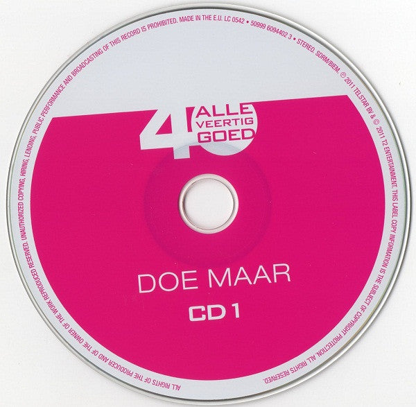 Doe Maar : Alle 40 Goed - Doe Maar (2xCD, Comp)
