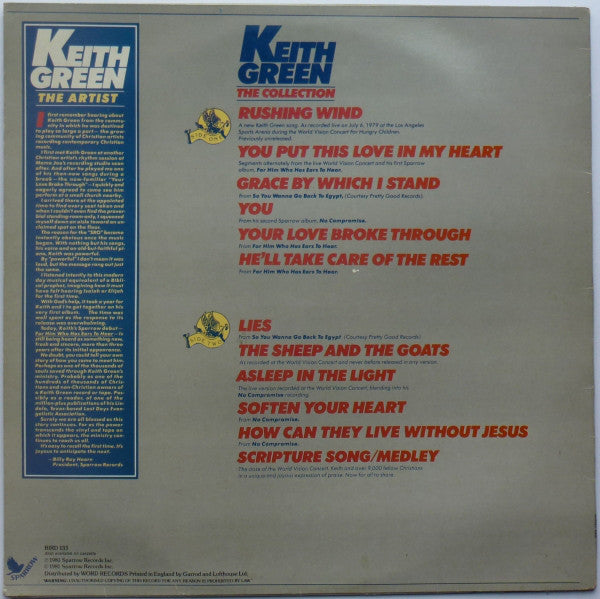 Keith Green (2) : The Keith Green Collection (LP, Comp)