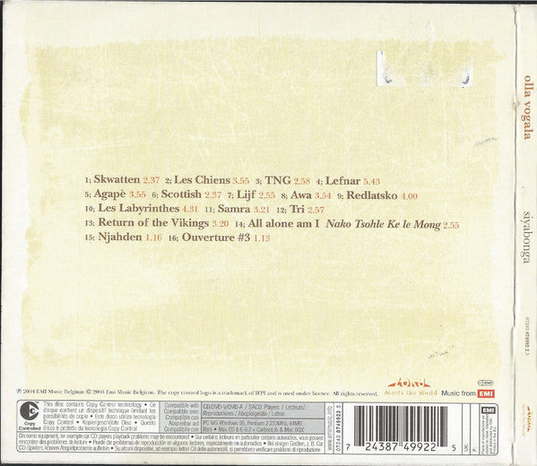 Olla Vogala : Siyabonga (CD, Album, Dig)