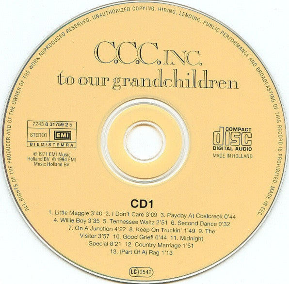 C.C.C. Inc. : To Our Grandchildren (2xCD, Comp, RE)