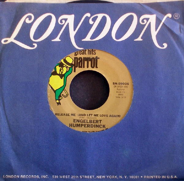 Engelbert Humperdinck : Release Me (And Let Me Love Again) (7", Single, RE, Styrene, Ter)